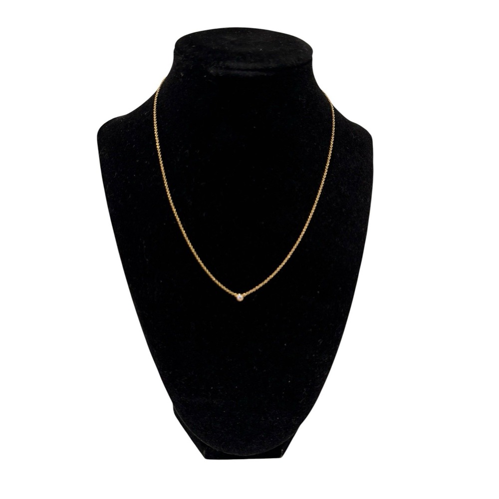 Tiffany Diamond by the Yard .03 ct Gold Necklace